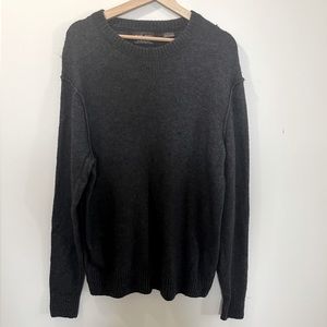 Black Brown Lambswool Sweater